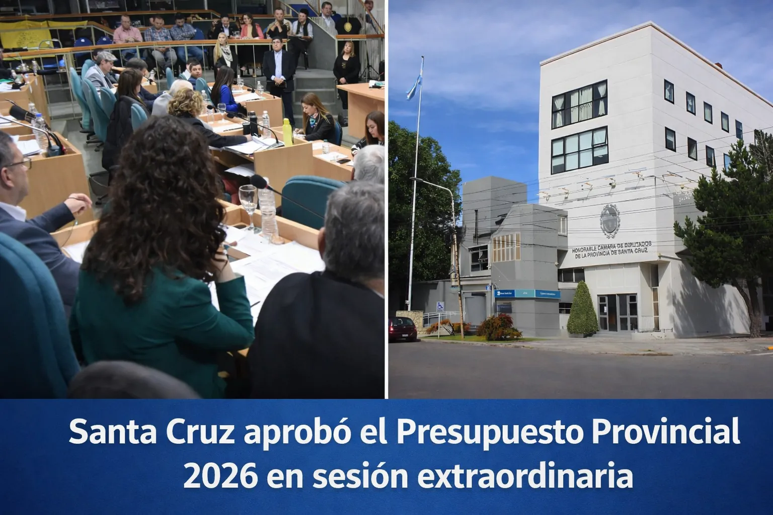 Santa Cruz aprobó el Presupuesto Provincial 2026 en sesión extraordinaria