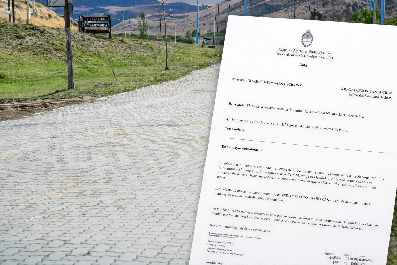 Vialidad Nacional intimó a detener obras municipales en zona de la Ruta ...
