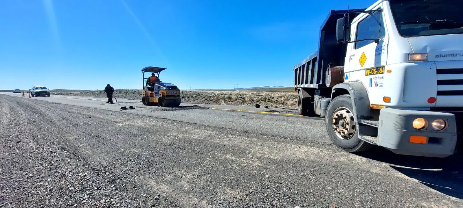 Avanzan los trabajos de bacheo en la Ruta Nacional N° 40