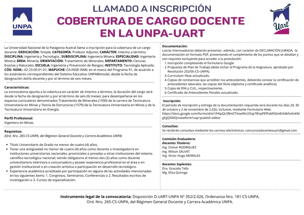 cargo de minas