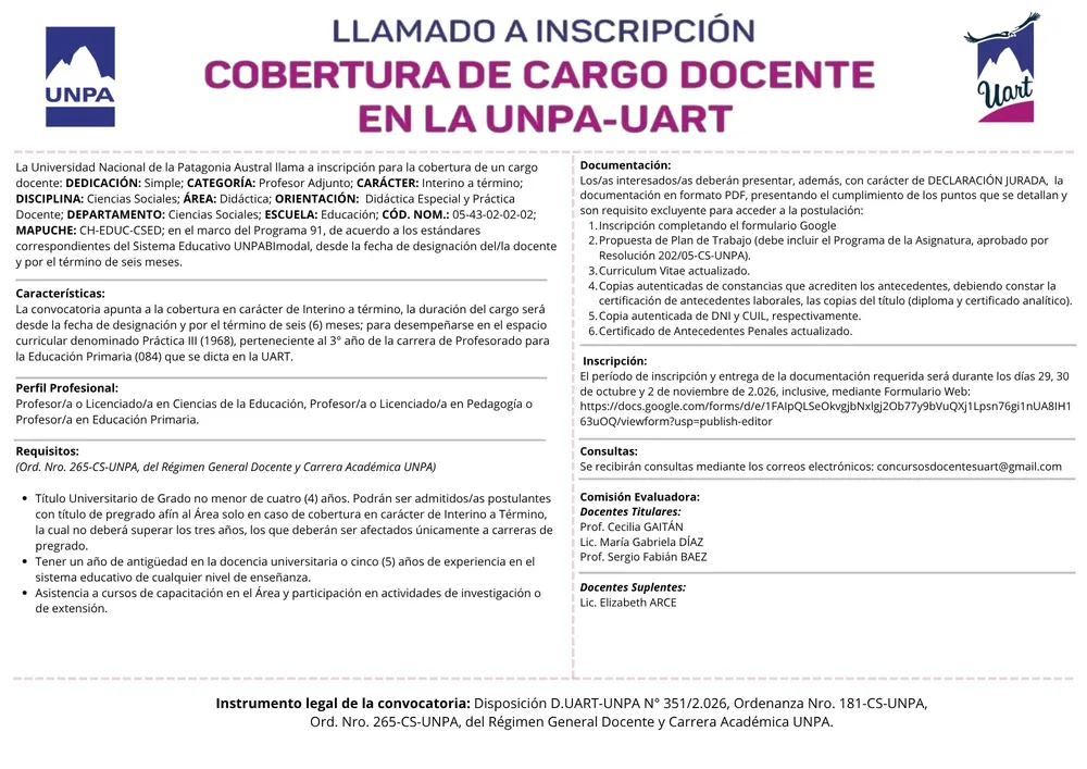 cargo de didáctica